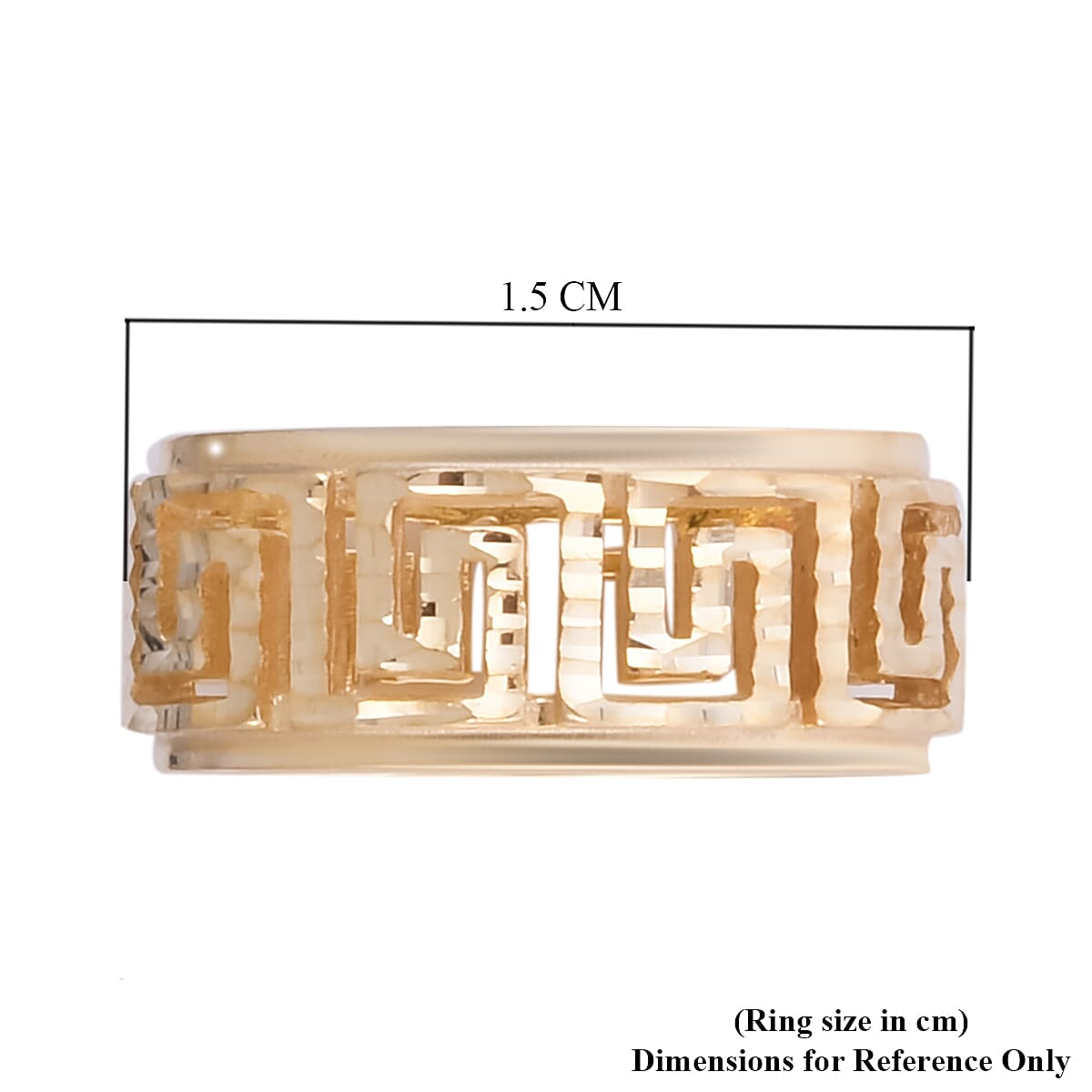 Royal Bali Collection 9K Yellow Gold Greek Key Pendant