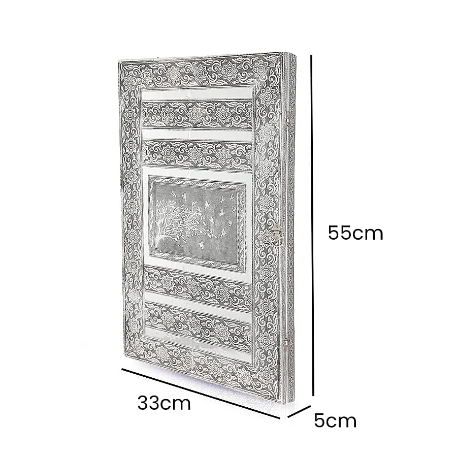 Embossed Collection Handcrafted Tree Oxidised Jewellery Box (Size 55.5X32.5X5 Cm) with Velvet Interior