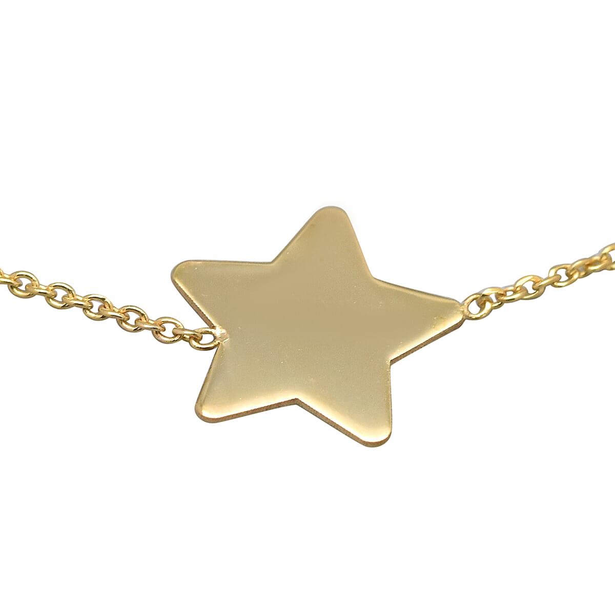 9K Yellow Gold Star Adjustable Slider  Bracelet (Size 8.5) ,  Gold Wt. 1.00 Gms