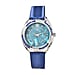 STRADA Japanese Movement Blue Crystal Studded Water Resistant Watch with Blue Strap