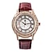 STRADA Japanese Movement Ladies Water Resistant Watch with Burgundy Strap