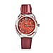 STRADA Japanese Movement Red Crystal Studded Water Resistant Watch with Red Strap