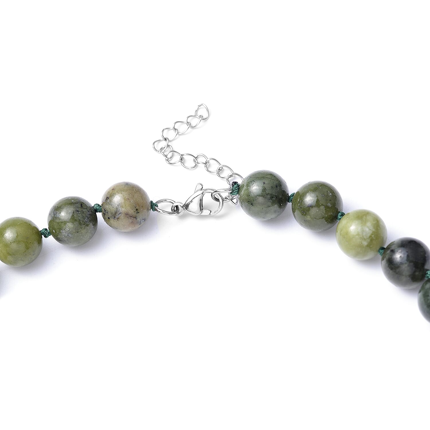 One Time Deal-Quartzite Beads Necklace (Size 20) in Stainless Steel 456.50 Ct.