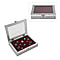 Ring Storage Box with Transparent Window and Wine Red Velvet Lining (Size 20x15x4.5cm)