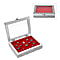 Ring Storage Box with Transparent Window and Red Velvet Lining (Size 20x15x4.5cm)
