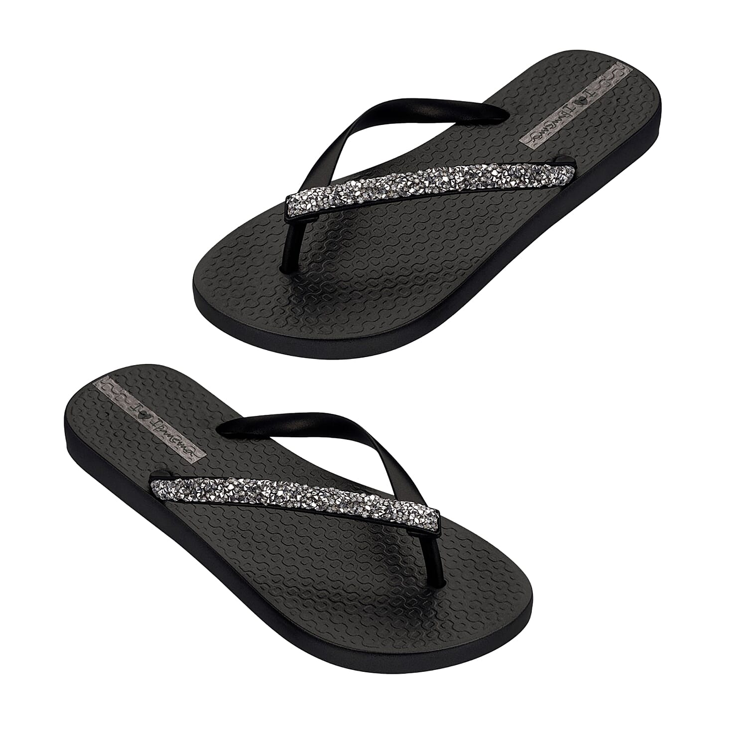 Ipanema Glam Special Crystal Flip Flop in Black M6096067 TJC