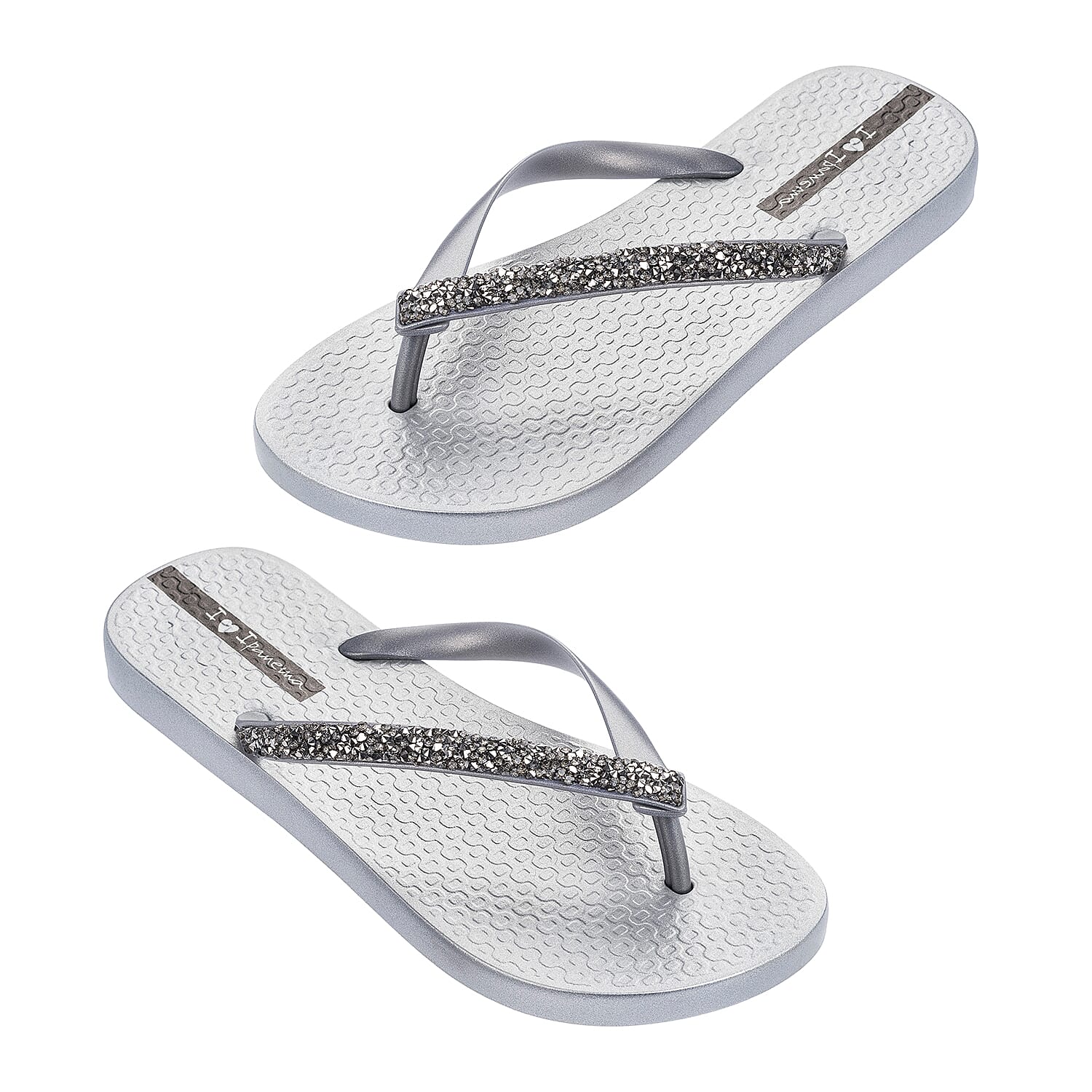 Ipanema Glam Special Crystal Flip Flop in Black (Size 4)