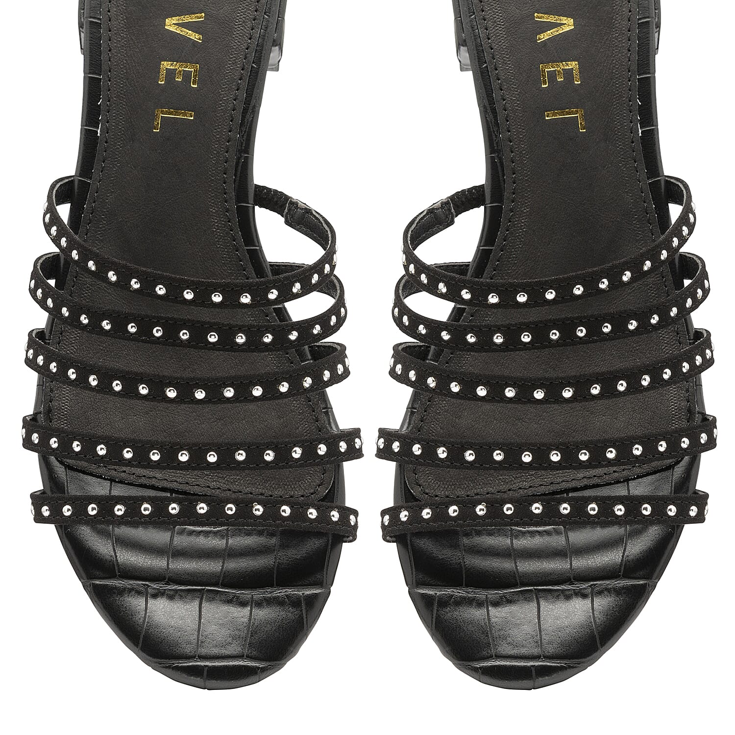 Ravel Alena Womens Slip On Sandals with Studded Straps in Beige 