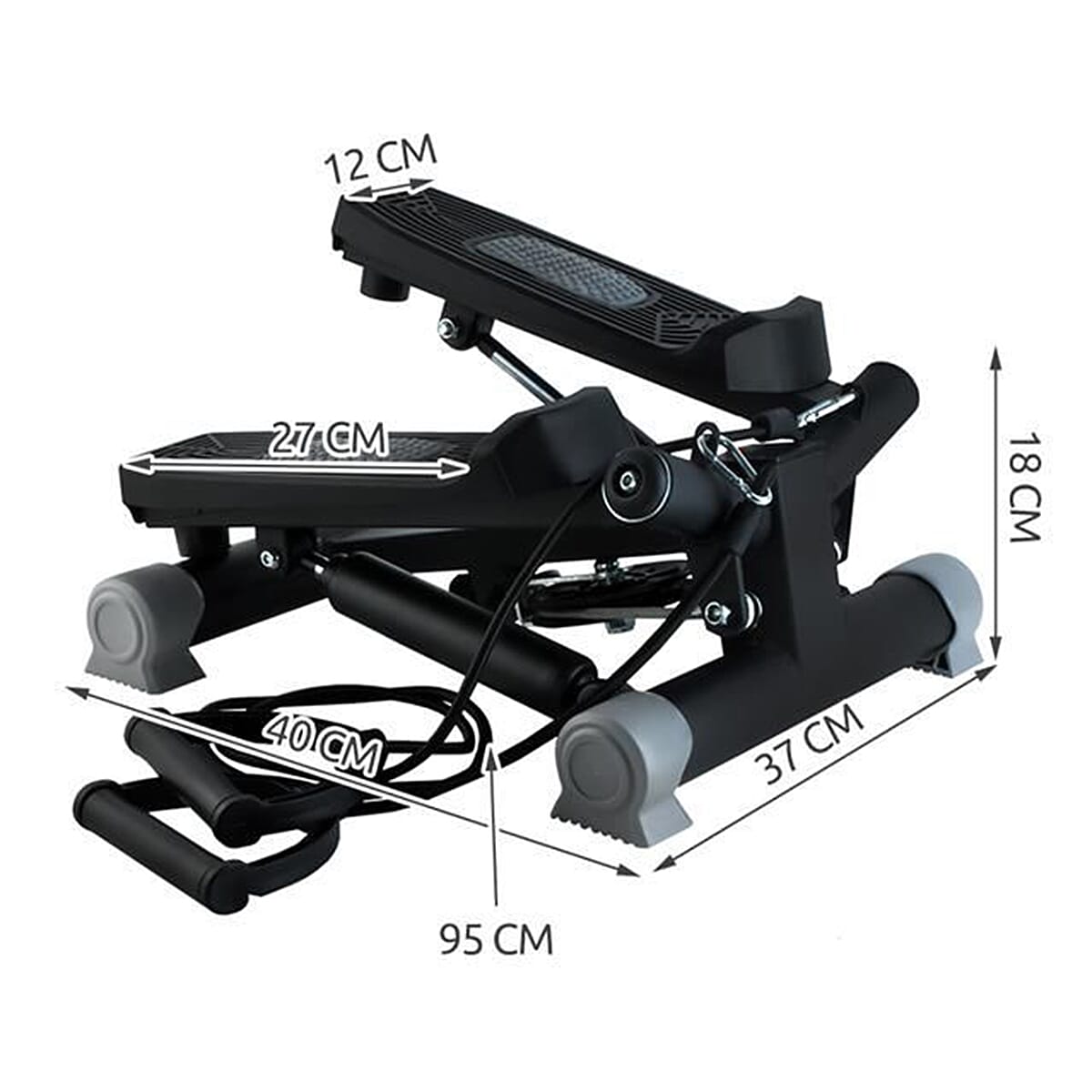 Mini Stepper Foot Pedal and Band Exercise Equipment (Req. LR 44 Battery)