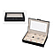 Portable Aniti Tarnish Lining Jewellery Box with Glass Window (Size:26.7x17.8x5.5Cm) - Black