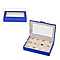 Portable Anti Tarnish Lining Jewellery Box with Glass Window (Size:26.7x17.8x5.5Cm) - Royal Blue