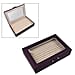 Portable Aniti Tarnish Lining Jewellery Box with Glass Window (Size:26.7x17.8x5.5Cm) - Lavender