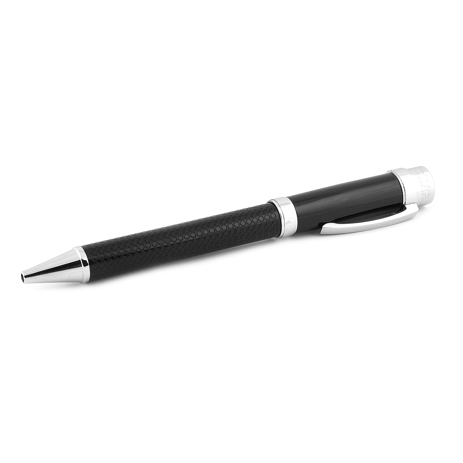 Cerruti Twist Mechanism Ball Pen Focus Silver Ring