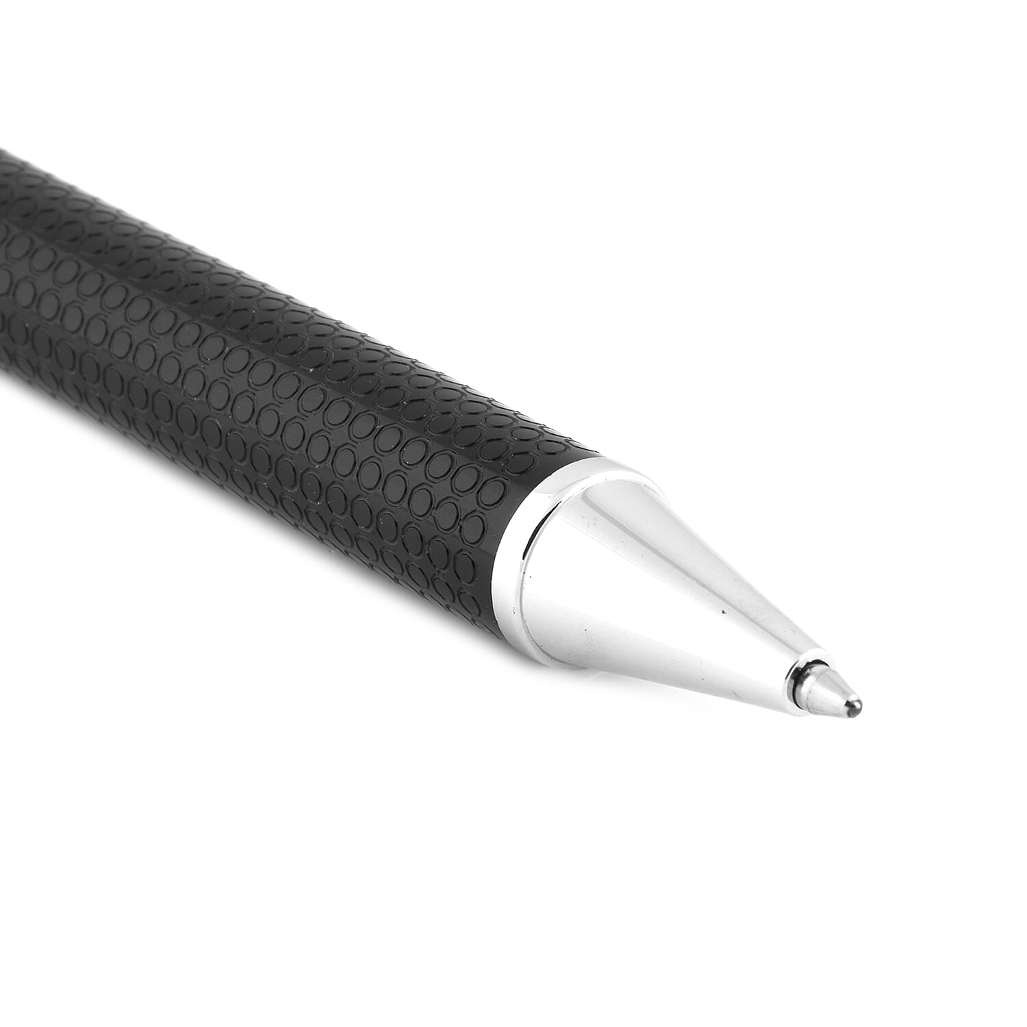 Cerruti Twist Mechanism Ball Pen Focus Silver Ring