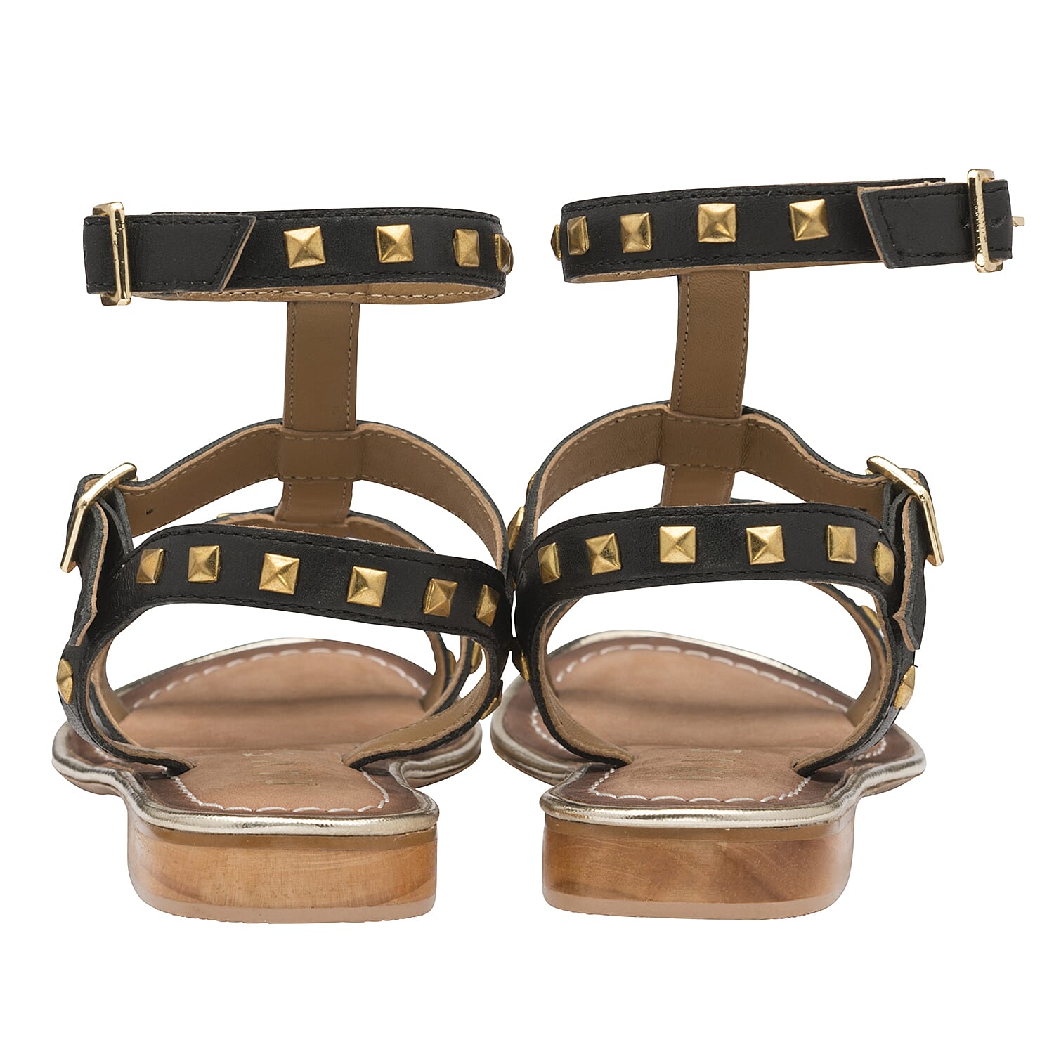 Ravel Parkes Gladiator Sandals with Stud Detailing and Double Strap Ankle Fastening (Size 3)
