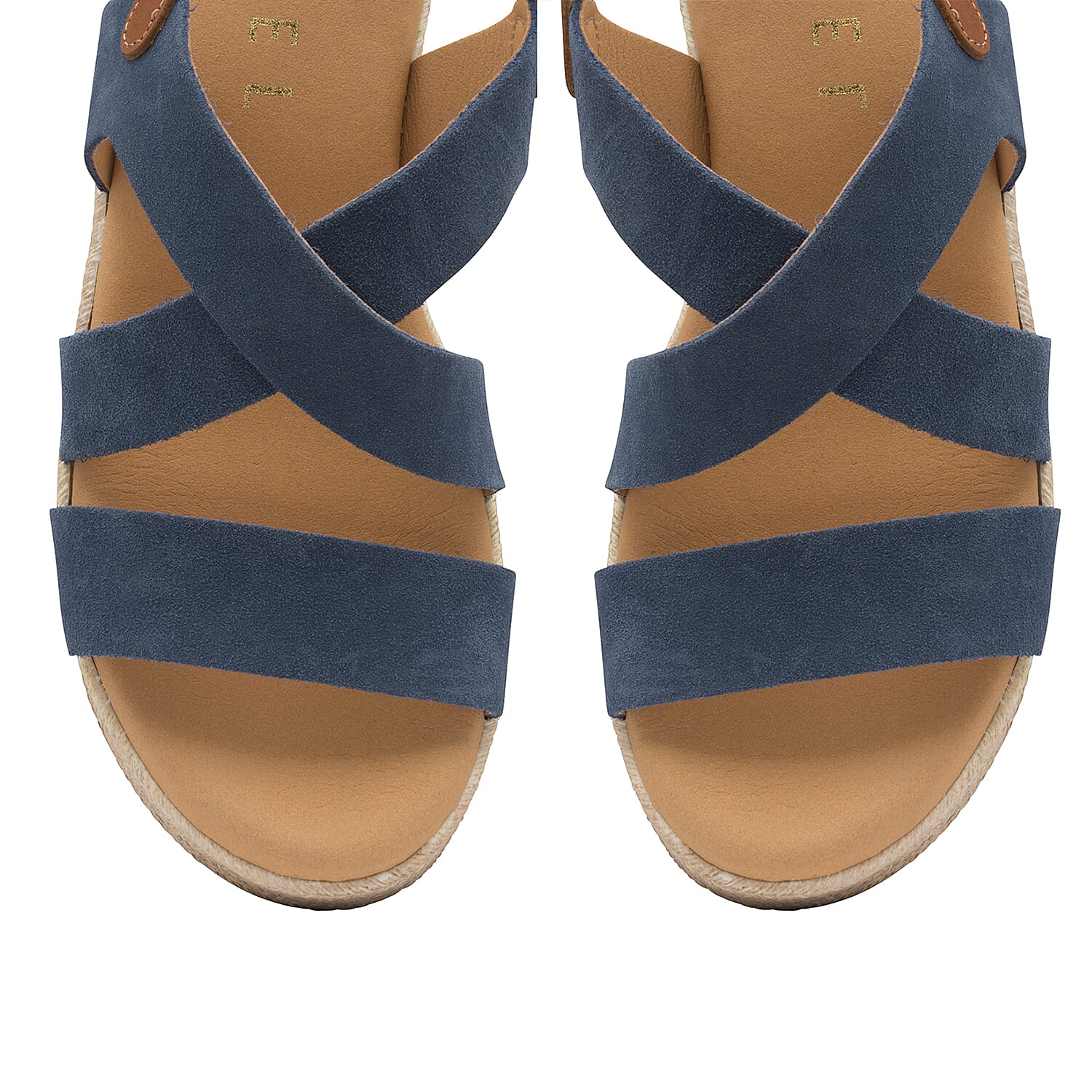 Ravel Wilga Suede Wedge Sandals in Navy (Size 3)
