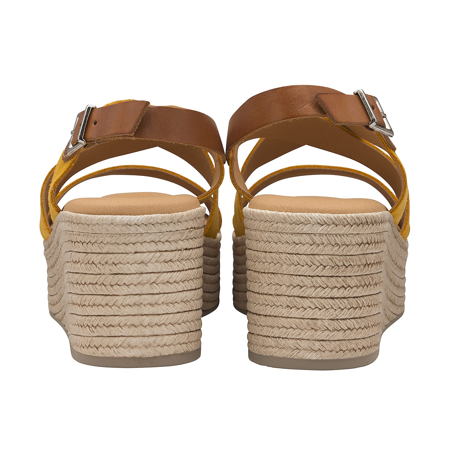 Ravel Wilga Suede Wedge Sandals in Yellow (Size 7)