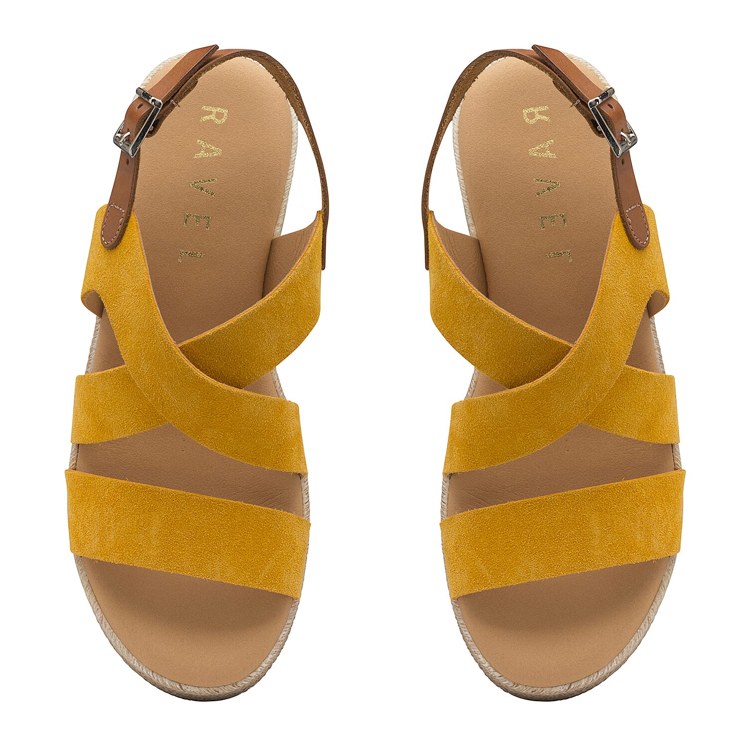 Ravel Wilga Suede Wedge Sandals in Yellow (Size 7)