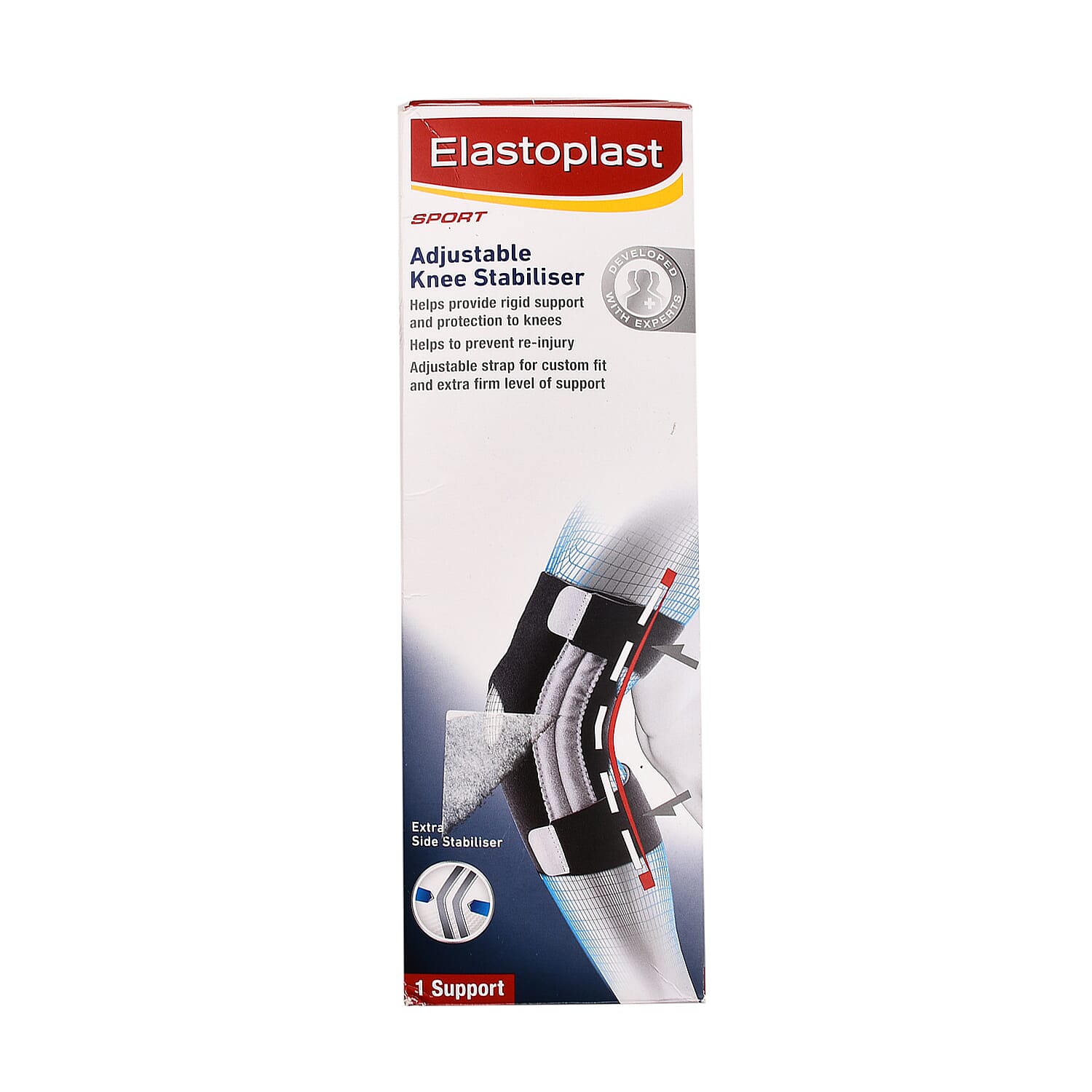 Elastoplast Sport- Adjustable Ankle Stabiliser & Knee Stabiliser Support - Extra Firm
