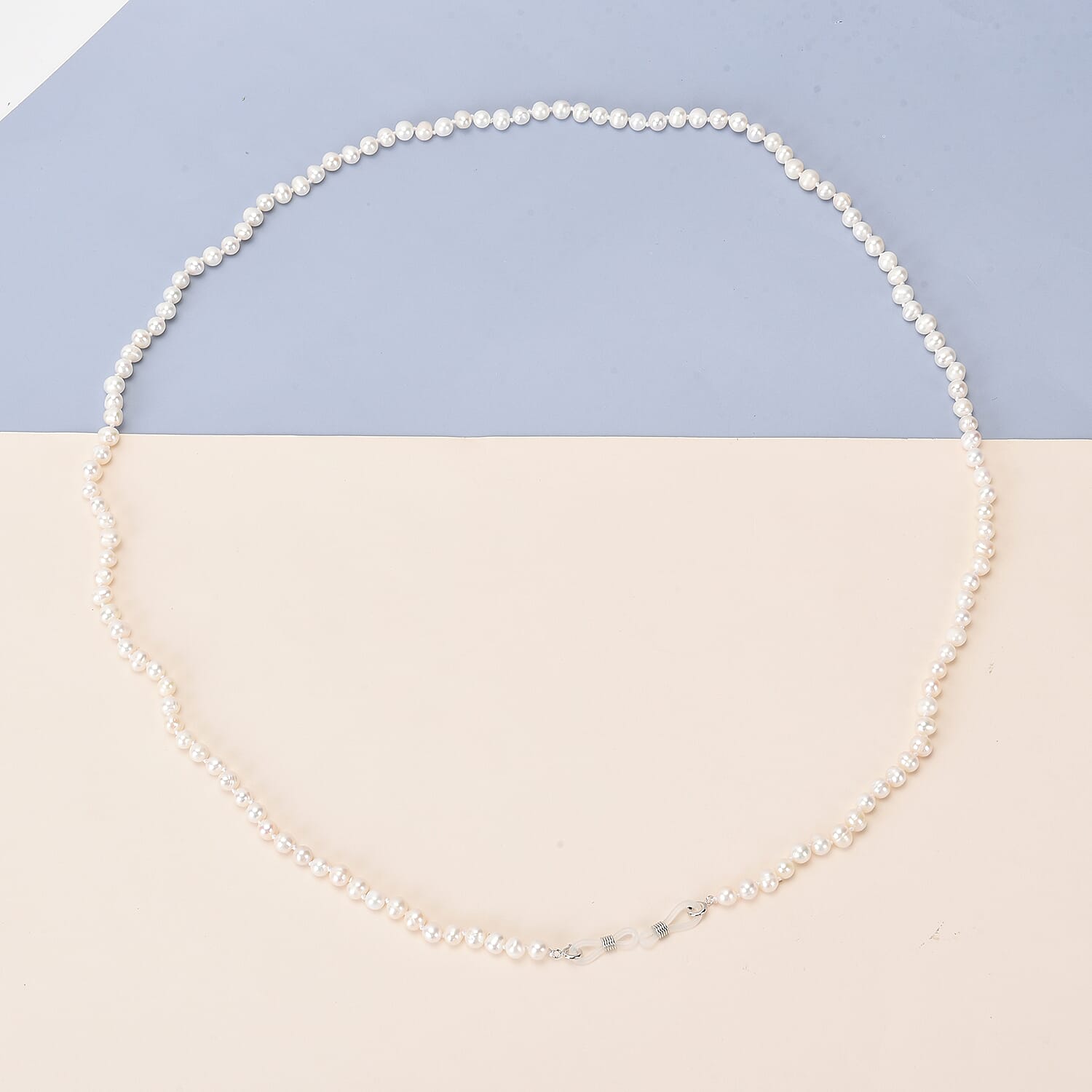 Freshwater Pearl 2-in-1 Necklace (Size - 36) with Eye Glass String in Sterling Silver