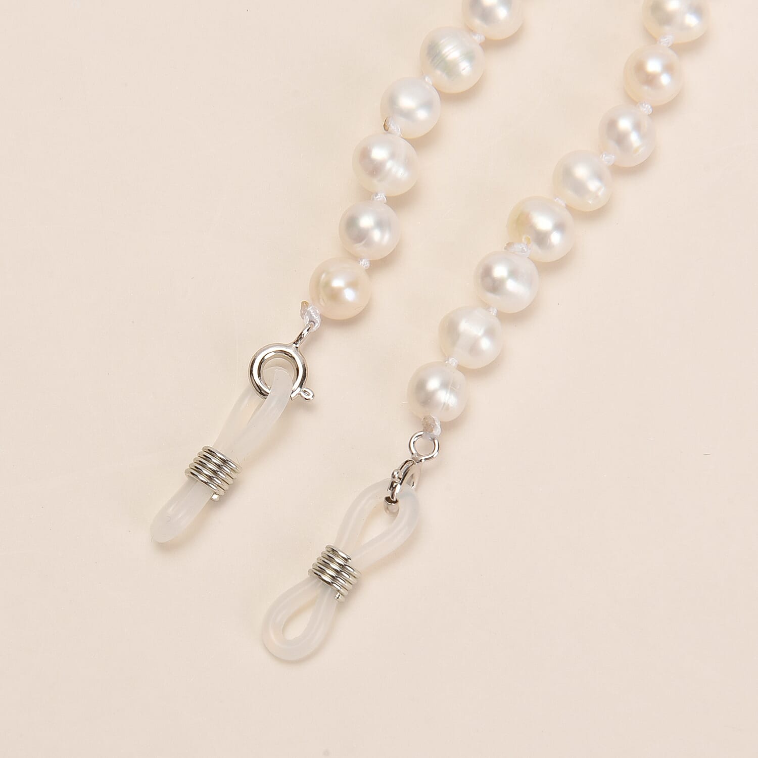 Freshwater Pearl 2-in-1 Necklace (Size - 36) with Eye Glass String in Sterling Silver