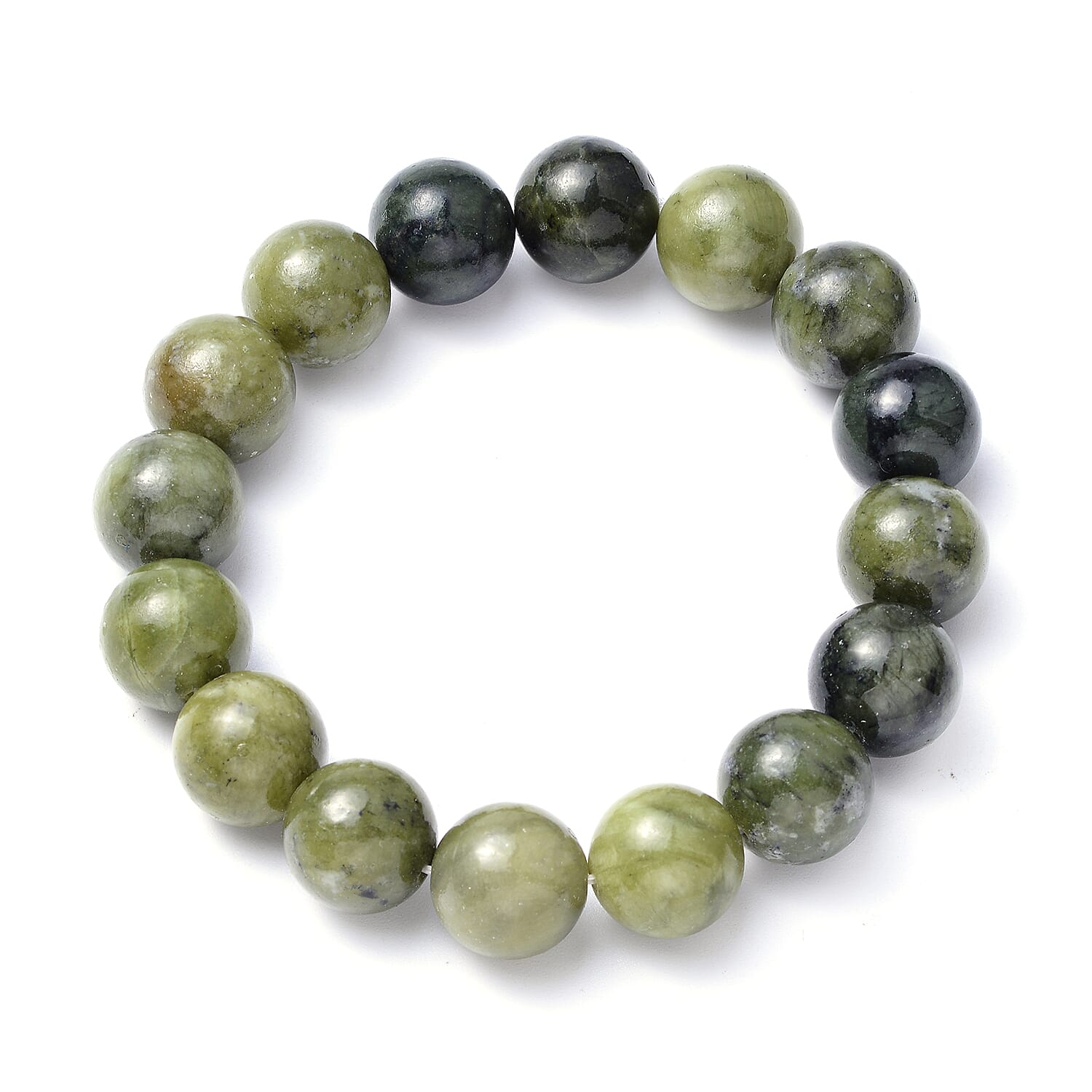 Quartzite Stretchable Beads Bracelet (Size 7) 207.00 Ct.
