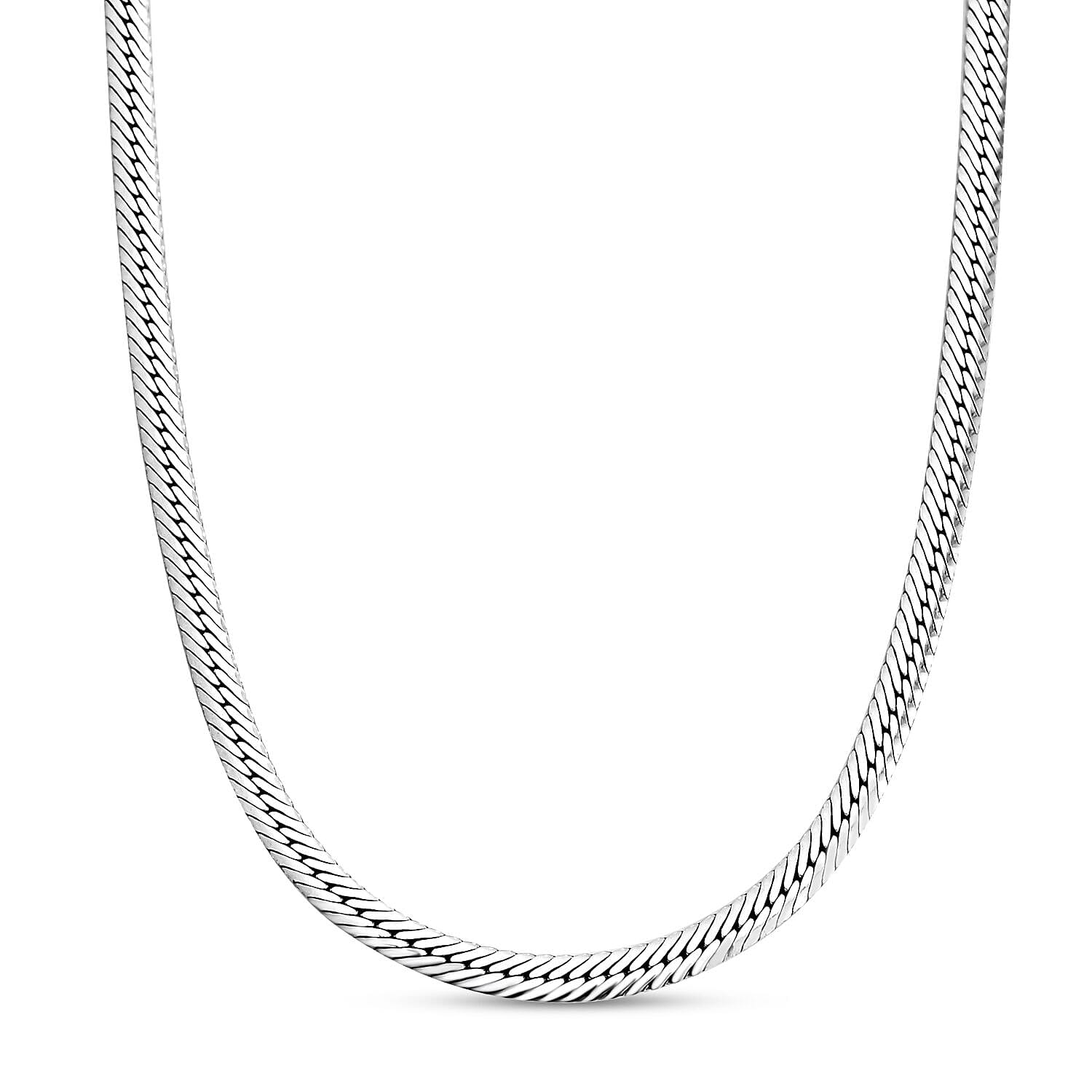 950 Platinum Flat Snake Chain (Size 16) with Lobster Clasp, Platinum wt. 10.20 Gms
