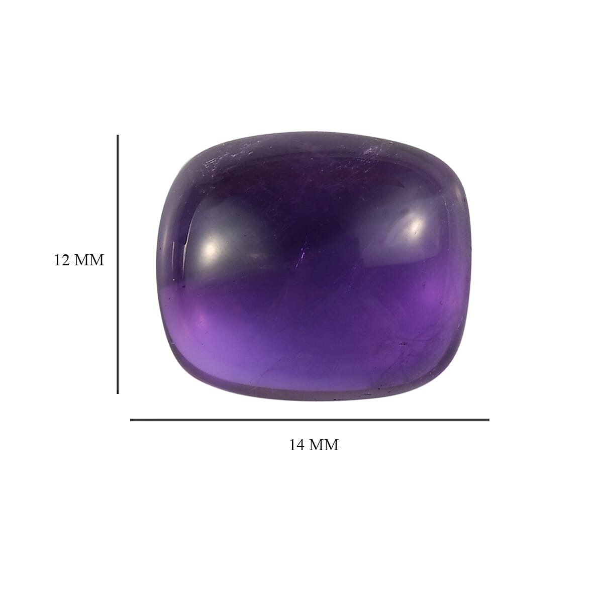 A African Amethyst Cushion 14x12mm - 7.80 Ct.