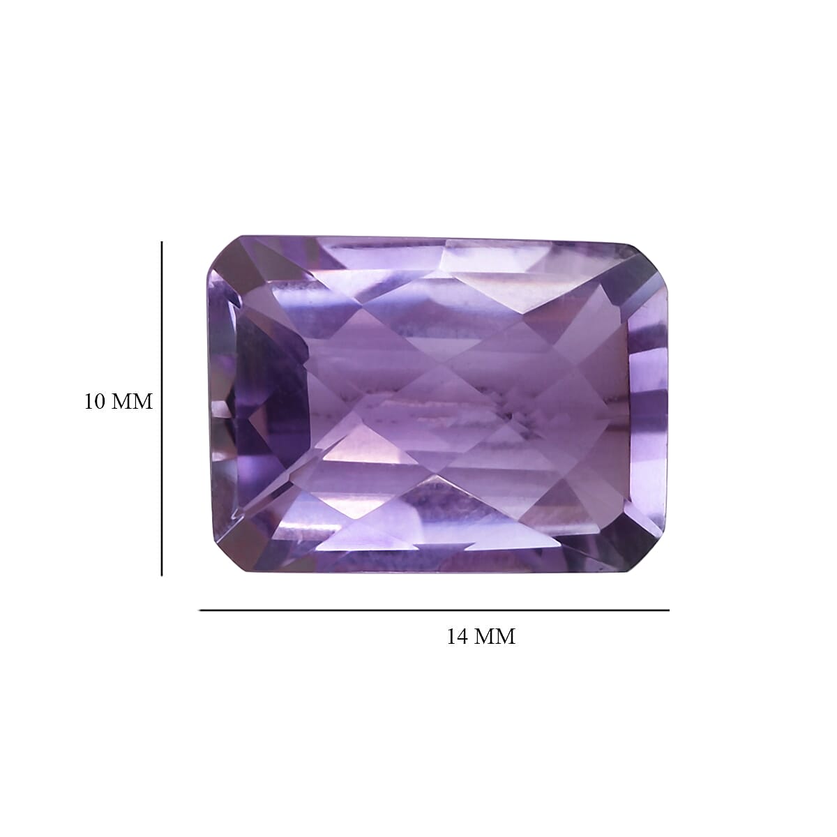 Pink Amethyst  Octagon 14x10mm  6.75 CT