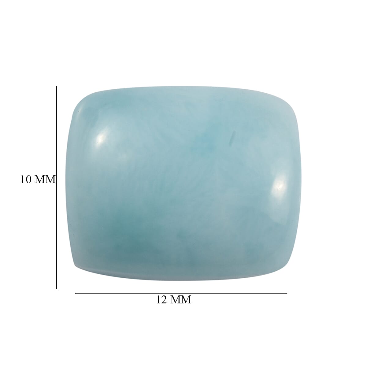 AAA Larimar Cushion 12x10mm - 4.8 CT