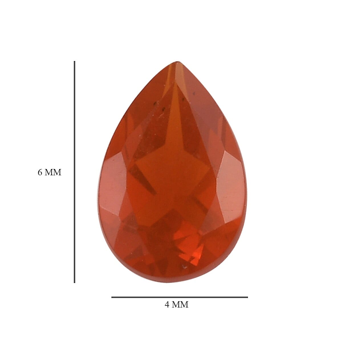 AAAA Fire Opal Prism 6x4mm - 0.22 Ct