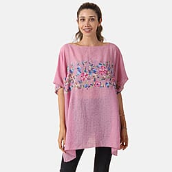 T-shirt with Embroidery - Red