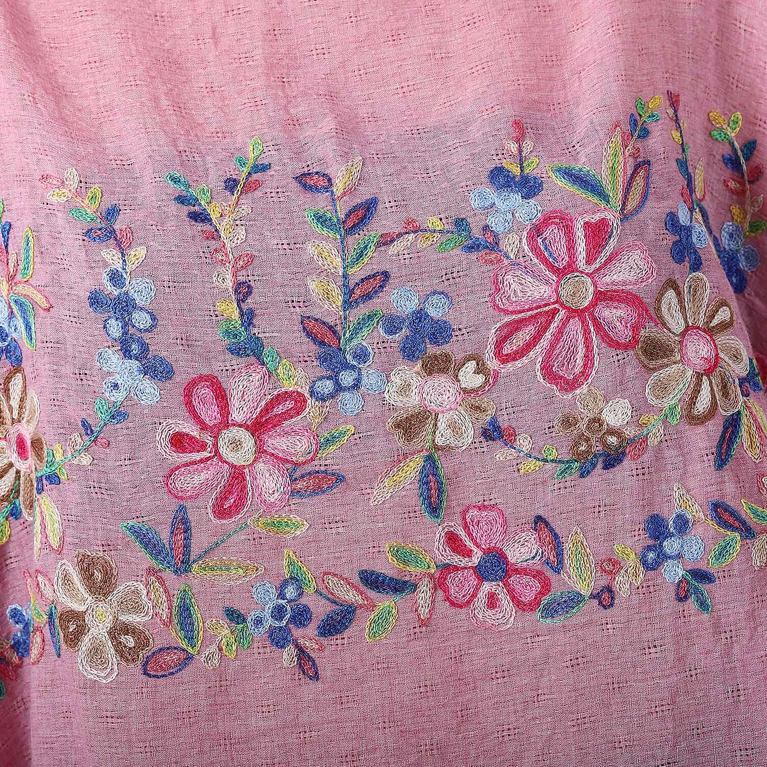 T-shirt with Embroidery - Purple