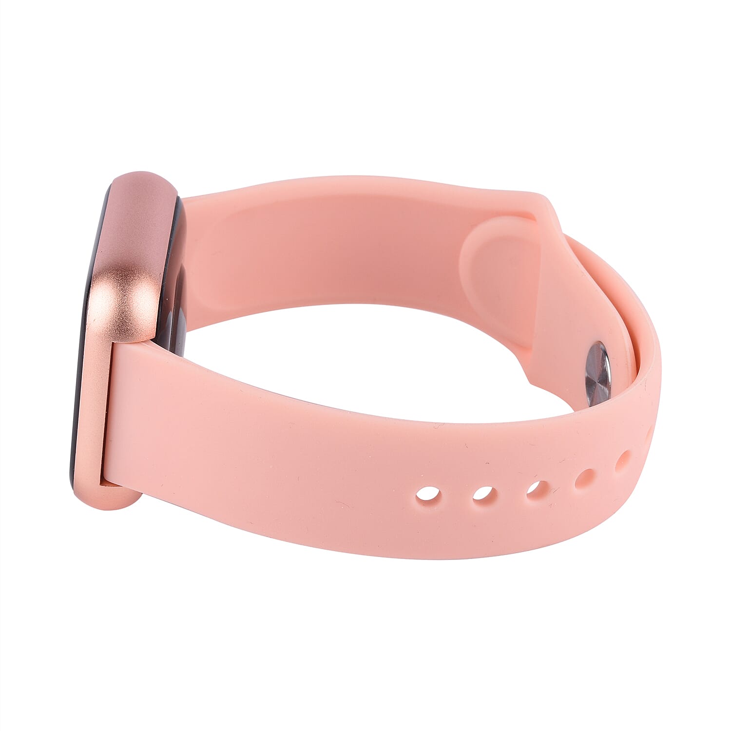 Challenger- LCD Smart Watch with Peach Colour Strap