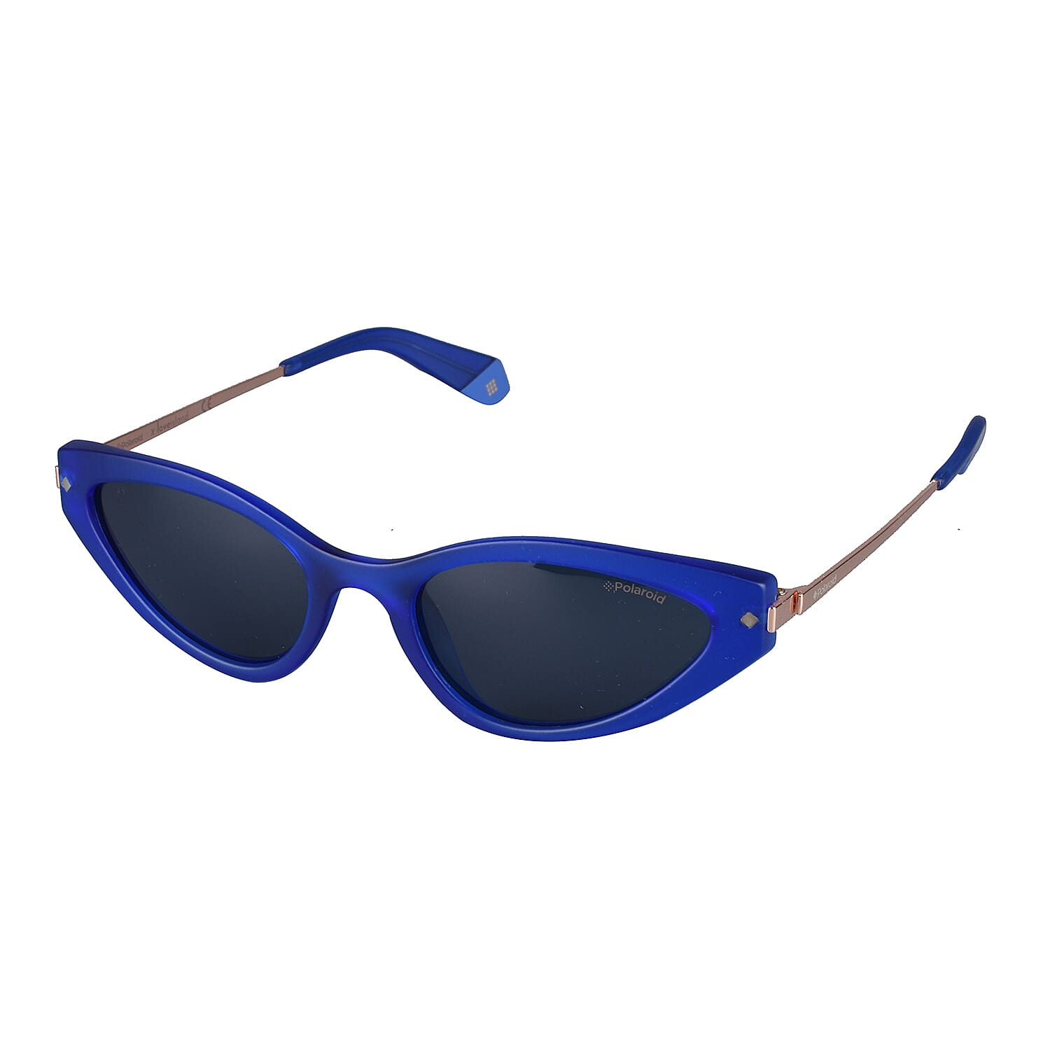 Polaroid Blue Cat-Eye Sunglasses with Grey Lenses