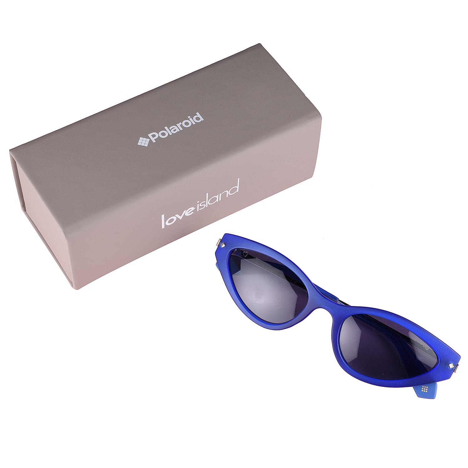 Polaroid Blue Cat-Eye Sunglasses with Grey Lenses