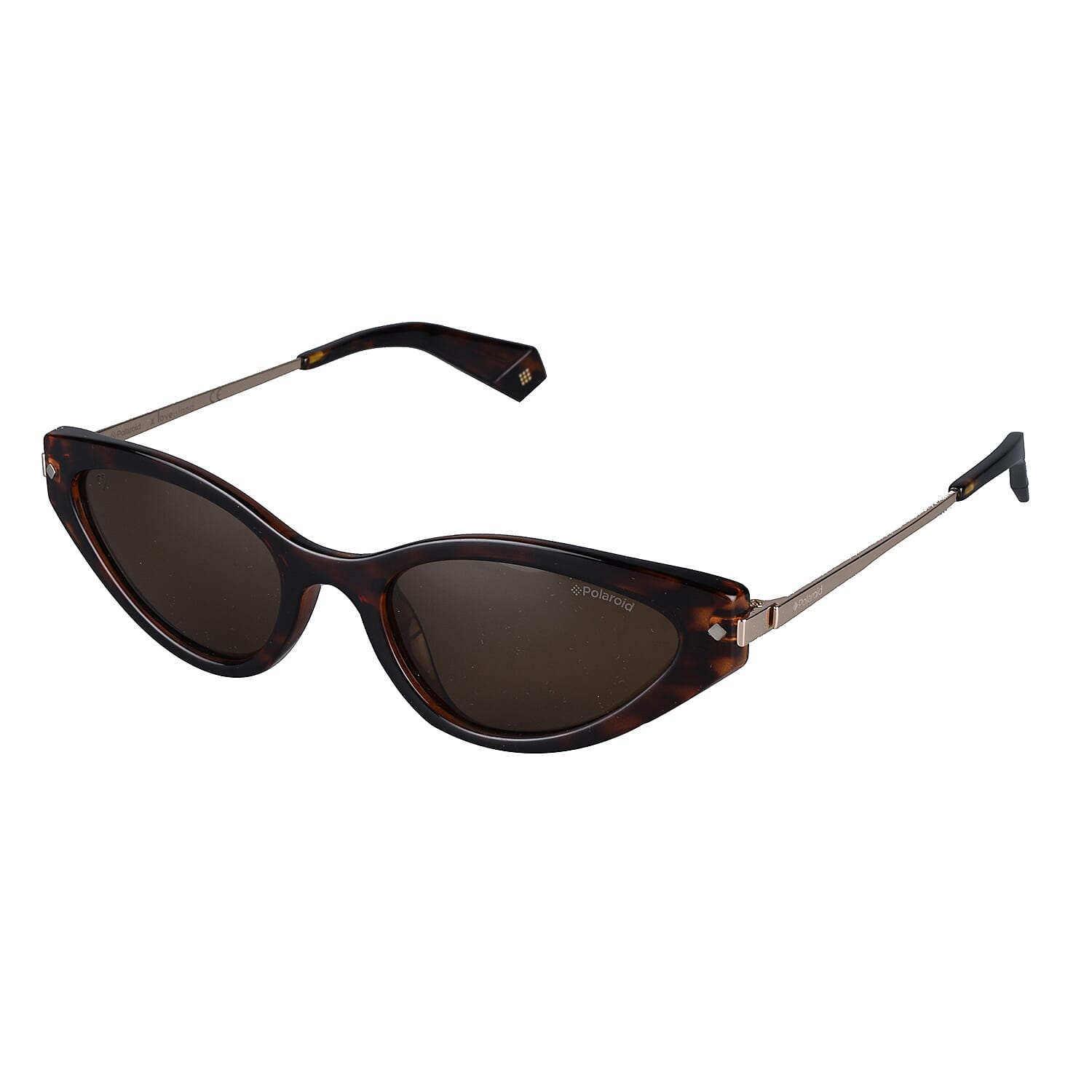 Polaroid Tortoise Cat-Eye Sunglasses with Brown Lenses