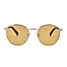 Polaroid Retro Panto Gold Tone Sunglasses with Orange Lenses