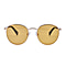 Polaroid Retro Panto Gold Tone Sunglasses with Orange Lenses