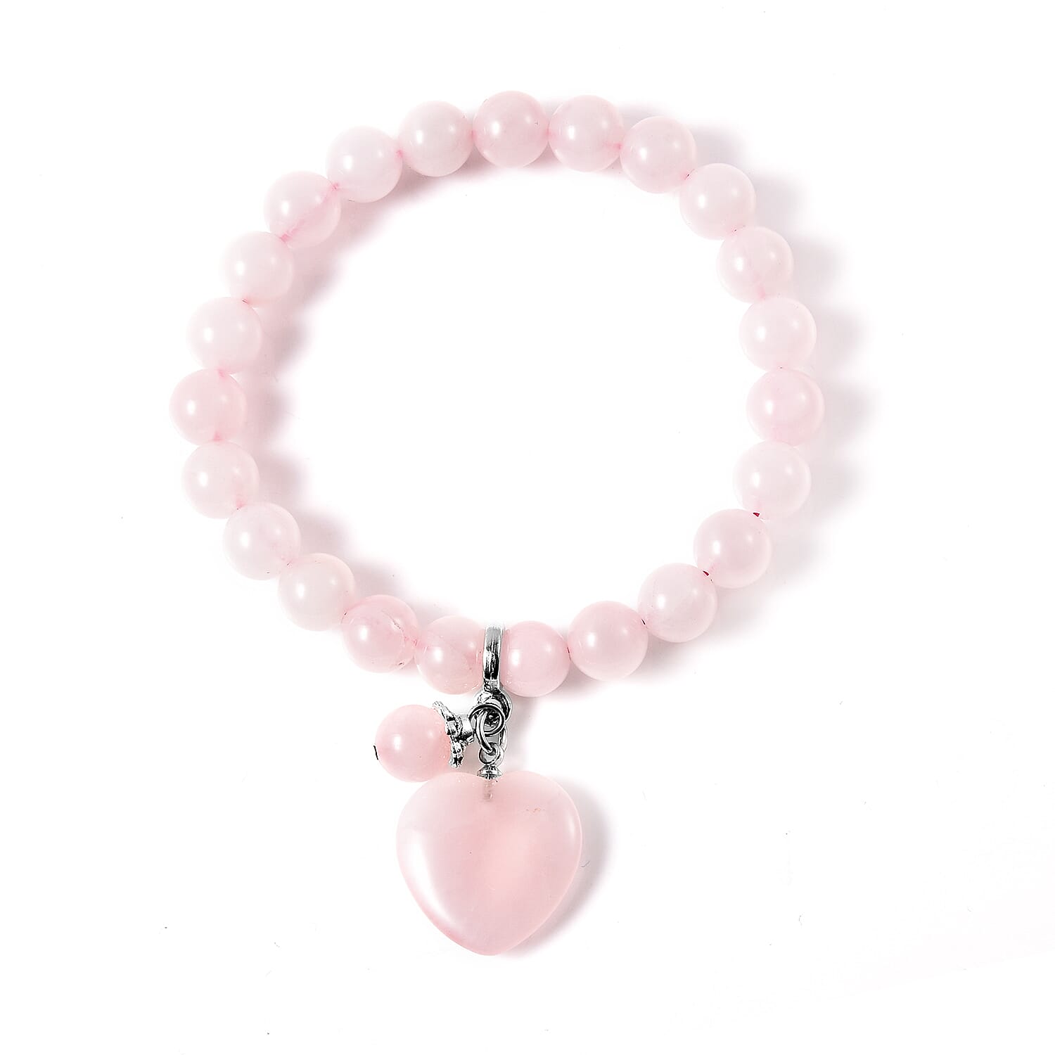 Rose Quartz Bracelet (Size - 7) 116.50 Ct.