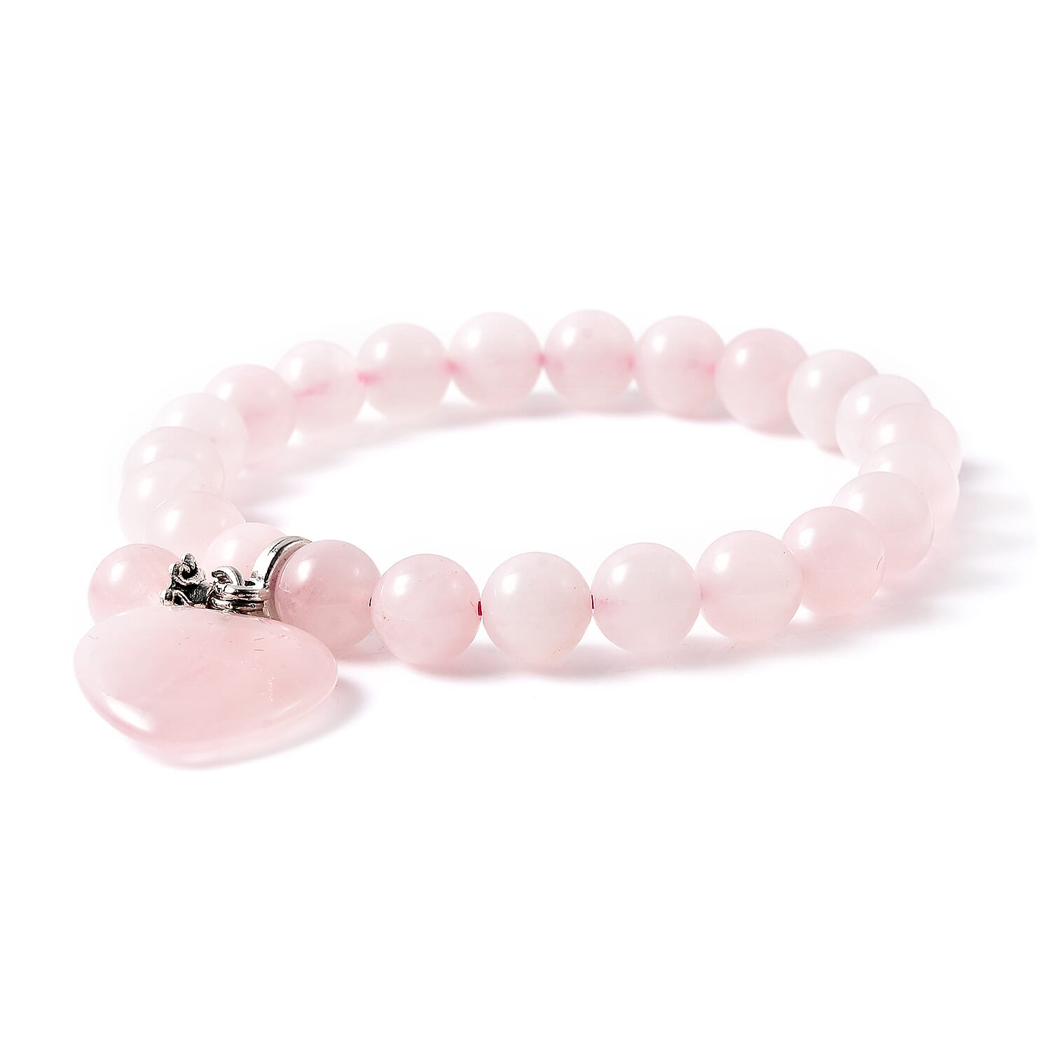 Rose Quartz Bracelet (Size - 7) 116.50 Ct.