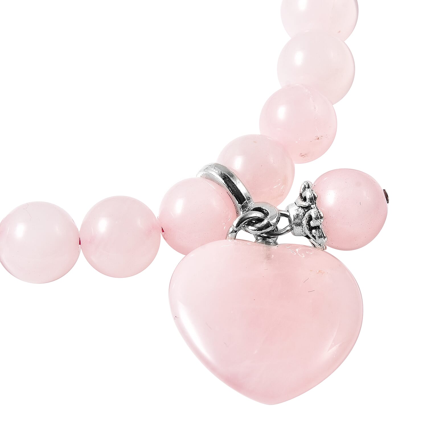 Rose Quartz Bracelet (Size - 7) 116.50 Ct.