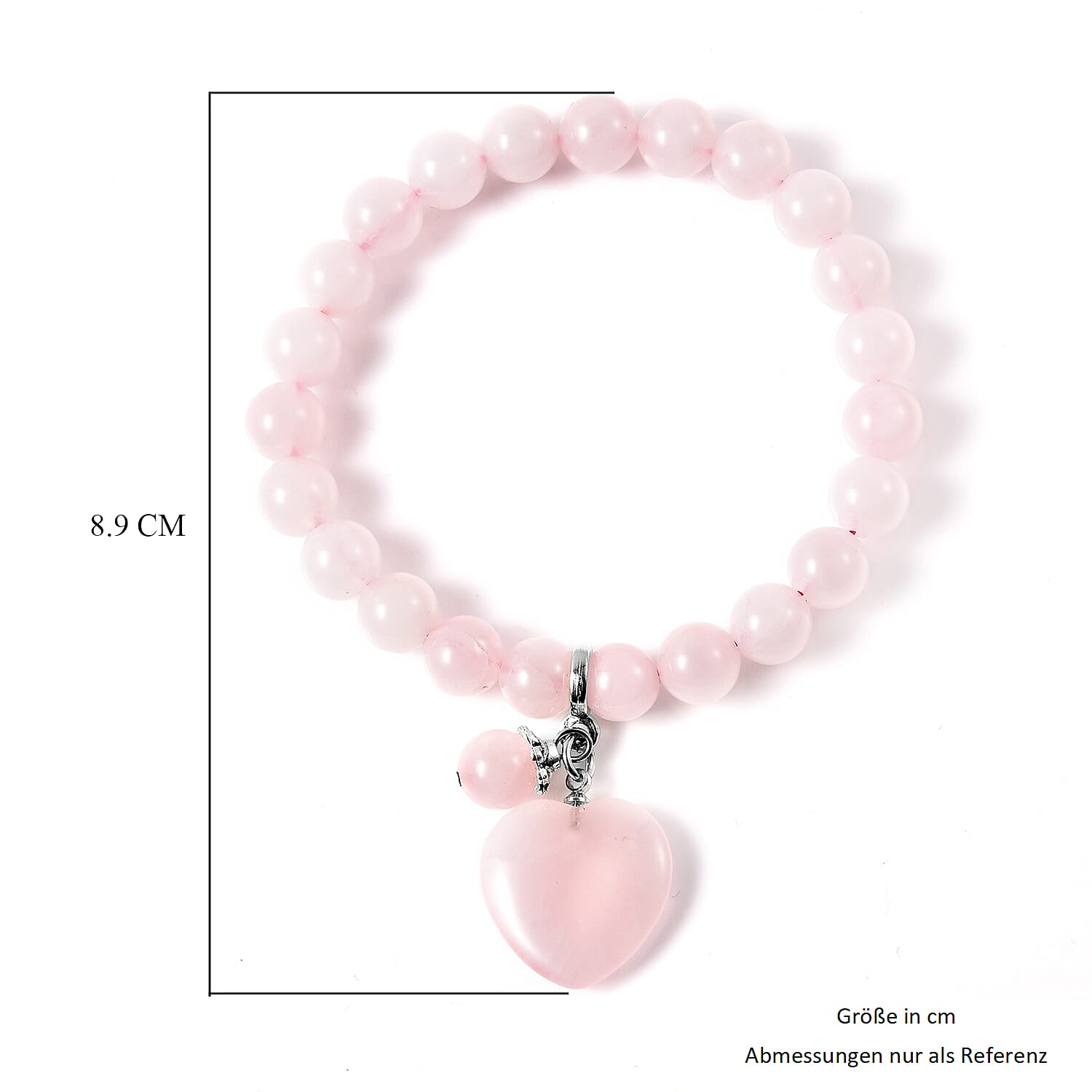 Rose Quartz Bracelet (Size - 7) 116.50 Ct.