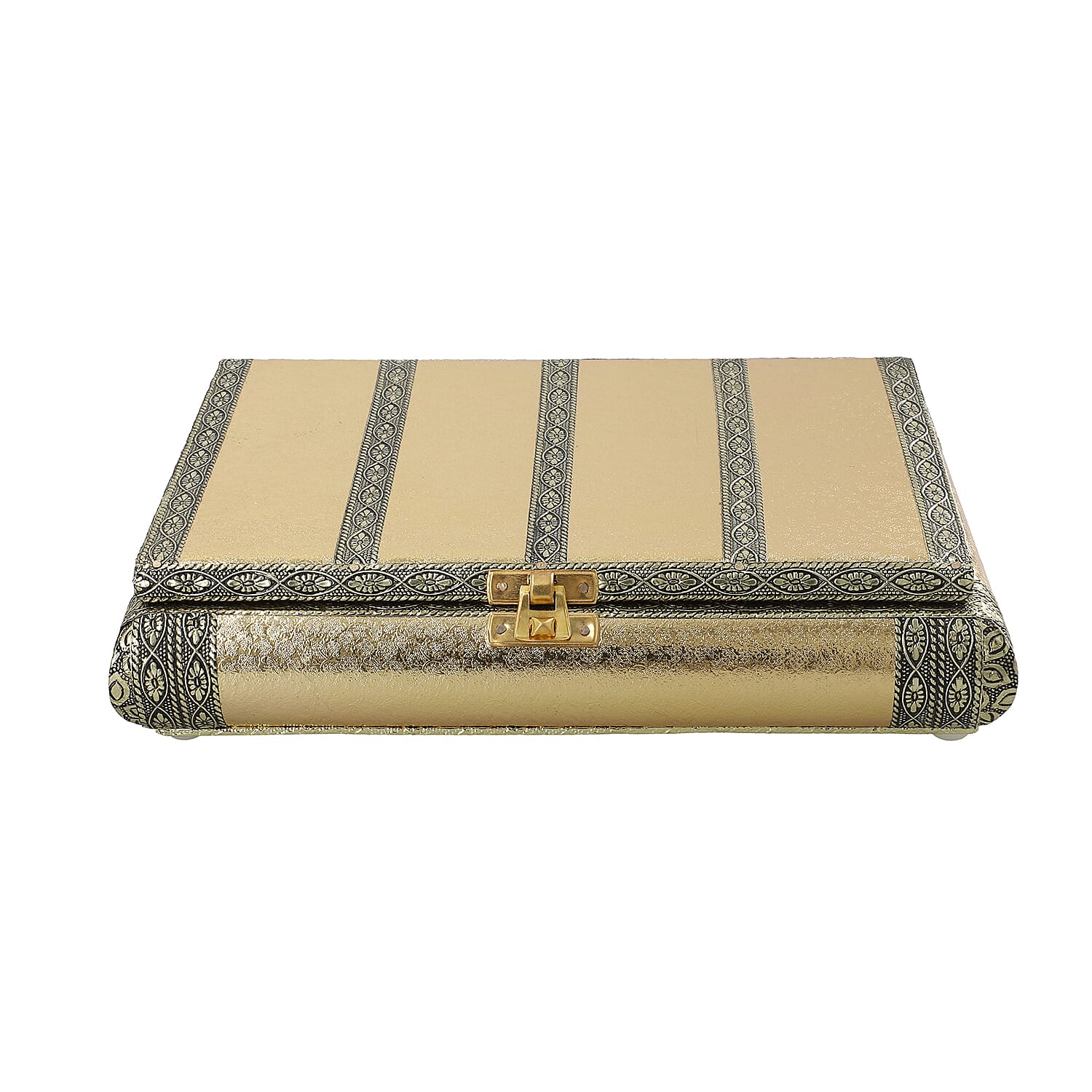 Handcrafted Ring Storage Box (Size 25x19x5 cm) - Gold