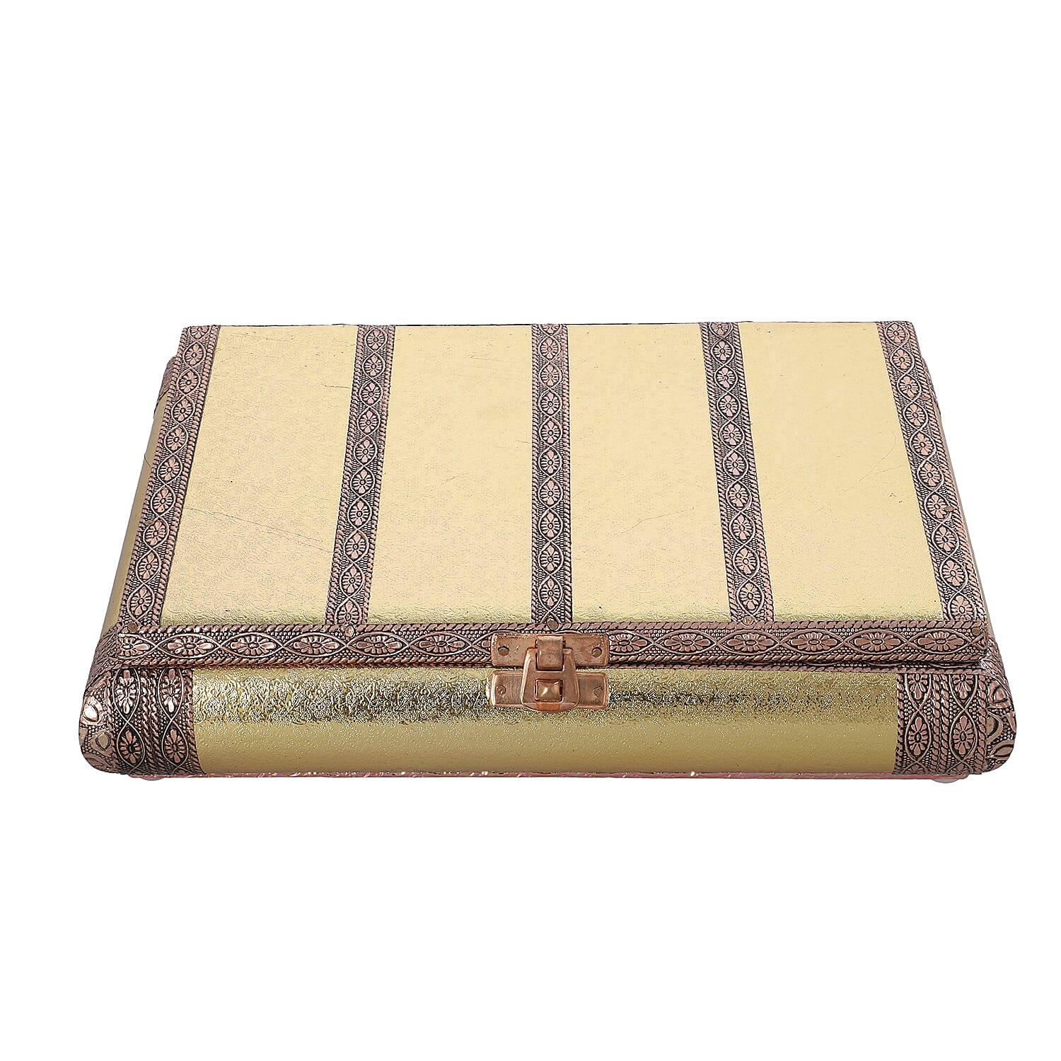 Handcrafted Ring Storage Box (Size 25x19x5 Cm) - Copper