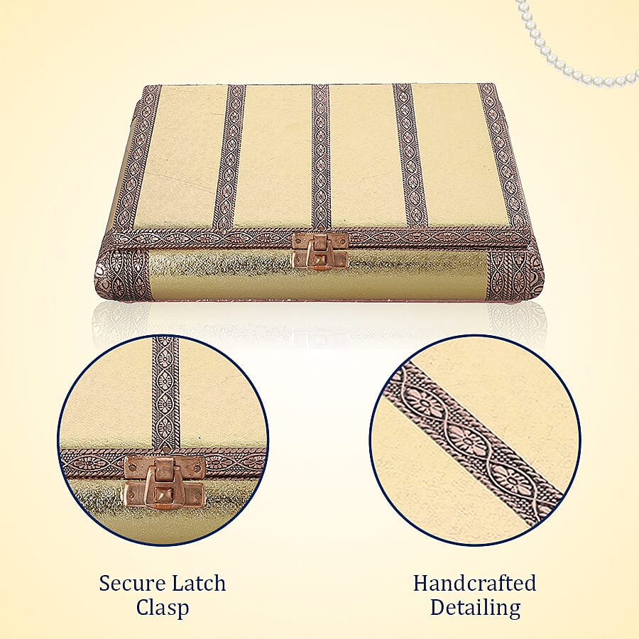 Handcrafted Ring Storage Box (Size 25x19x5 Cm) - Copper