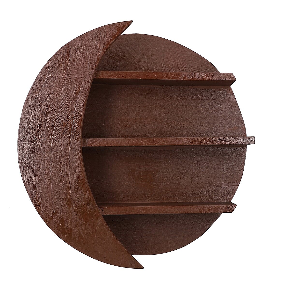 Wooden Wall Jewellery Organiser in Sun & Moon Shape - Cader Brown