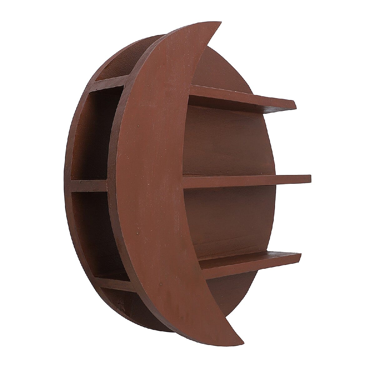 Wooden Wall Jewellery Organiser in Sun & Moon Shape - Cader Brown