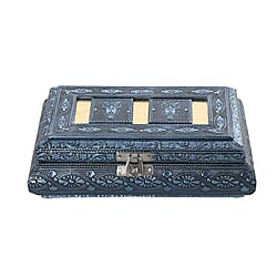 Handcrafted Ring Storage Box (Size 19.7x12x4.7 cm) - Blue