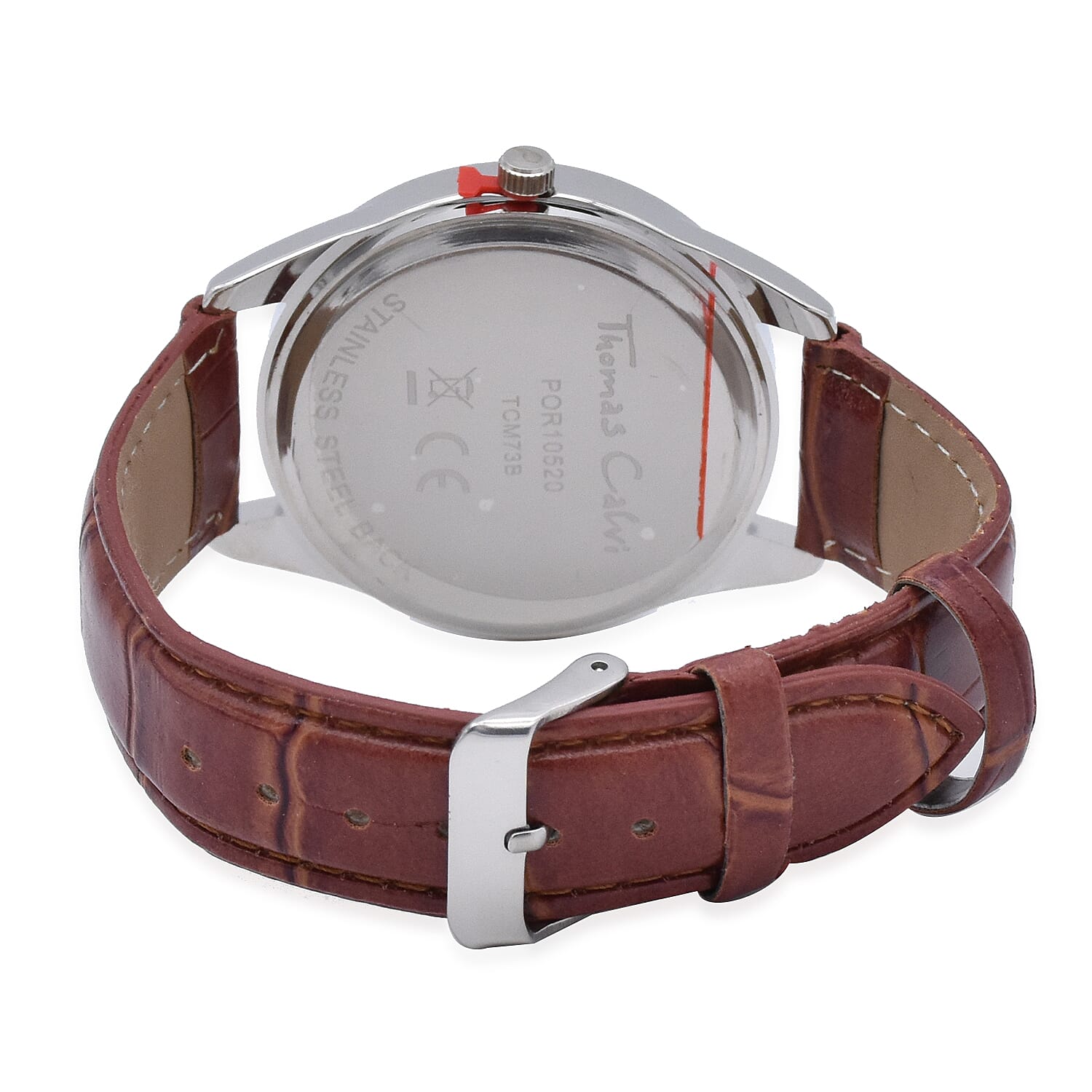 Thomas Calvi Mens Watch with Tan Strap